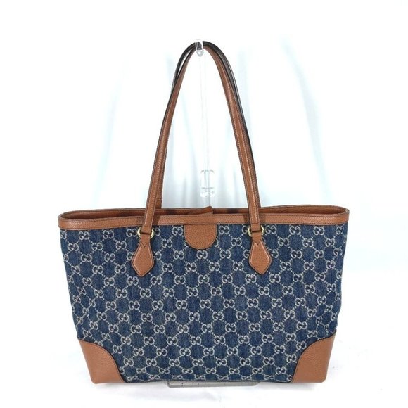GUCCI 631685 Ophidia GGDenim Medium tote Shoulder Bag Tote Bag - Picture 1 of 14